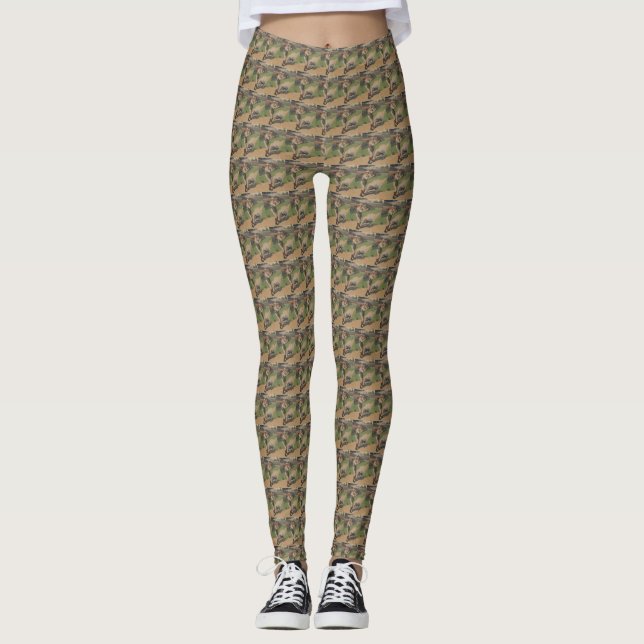 Leggings femininas de Poster de basebol (Frente)