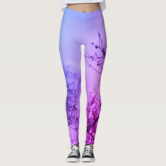 Leggings femininas de stretch estilo super ecológi (Frente)