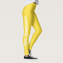 Leggings Femininas de Texto Personalizado Minimali