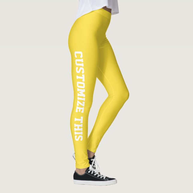 Leggings Femininas de Texto Personalizado Minimali (Direita)