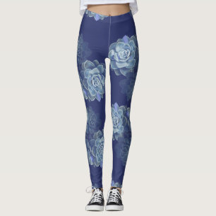 Leggings femininas do Cactus Azul