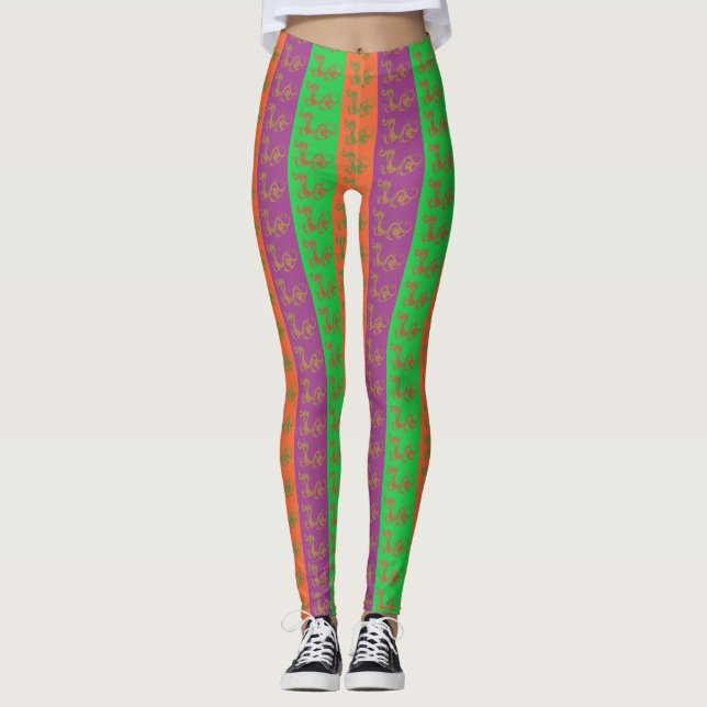 Leggings femininas do dragão (Frente)