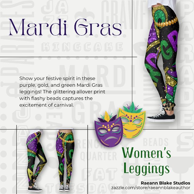 Leggings femininas do Mardi Gras (Criador carregado)