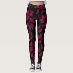 Leggings femininas em preto/Rosa