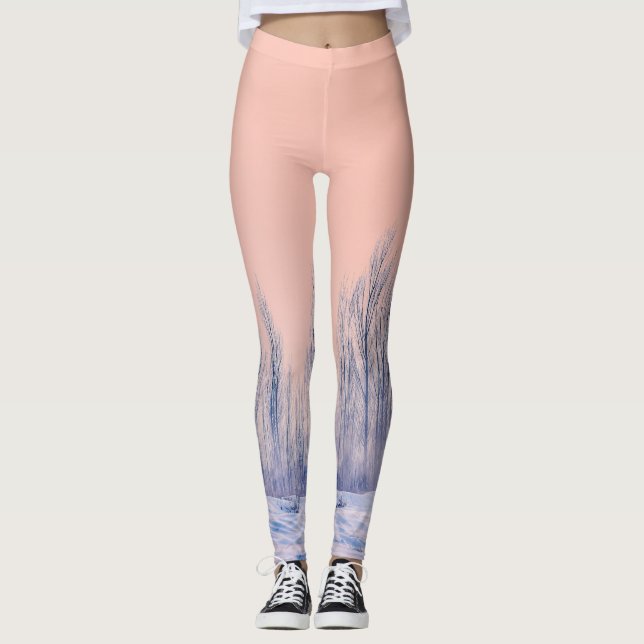 Leggings femininas | Floresta de inverno da Malhaç (Frente)