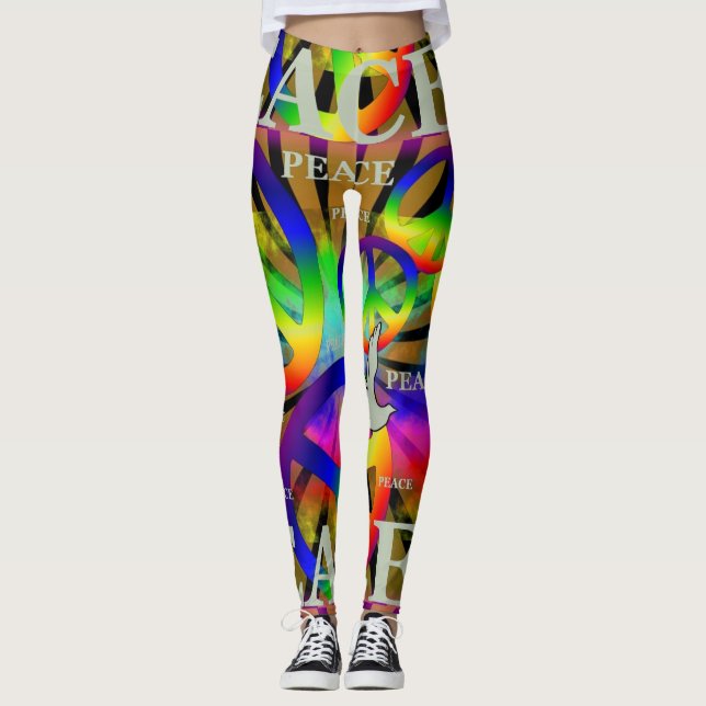 Leggings femininas Peace (Frente)