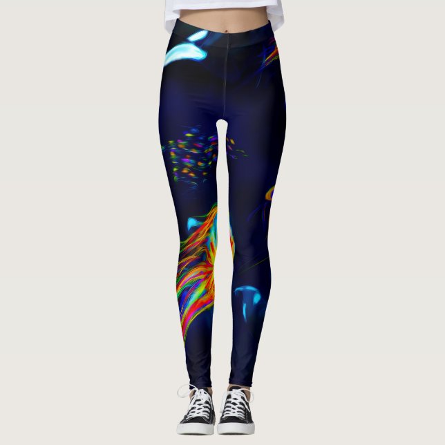 leggings femininas personalizadas "orca playground (Frente)
