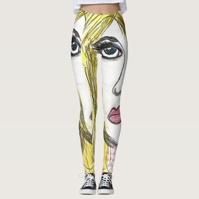 leggings femininas "Pinky" (Frente)
