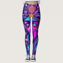 Leggings femininas psicodélicas