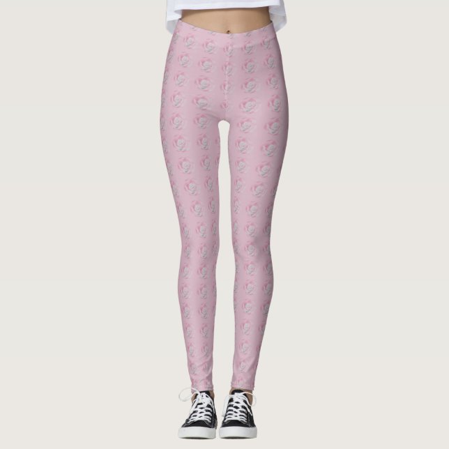 Leggings femininas rosas (Frente)