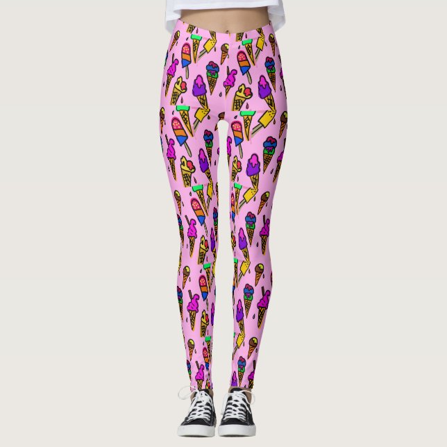 Leggings femininas sorvetes (Frente)