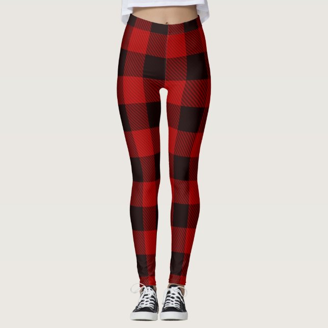 Leggings femininas vermelhos (Frente)
