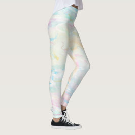 Leggings Femininos Abstratos de Aquarela Pastel