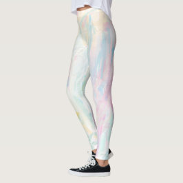 Leggings Femininos de Arte Abstrata em Aquarela Pa