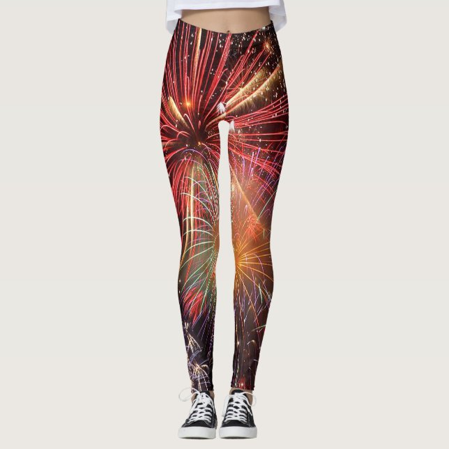Leggings Finais, Feriados e Celebrações do Firewor (Frente)