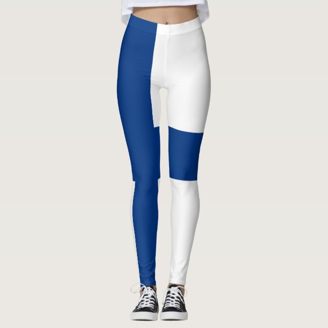 Leggings finlandesas Flag (Finlândia) (Frente)