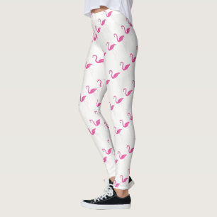 Leggings Flamingo Cor-de-Rosa e Branco