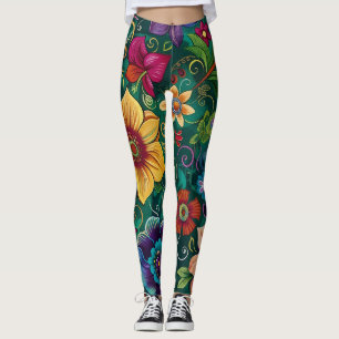 Leggings Flor Retro