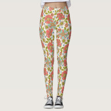 Leggings Florais Aquáticas Cor-de-Rosa 70