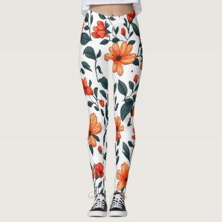 Leggings Florais Botânicos Coloridos