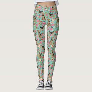 Leggings florais de Airedale Terrier