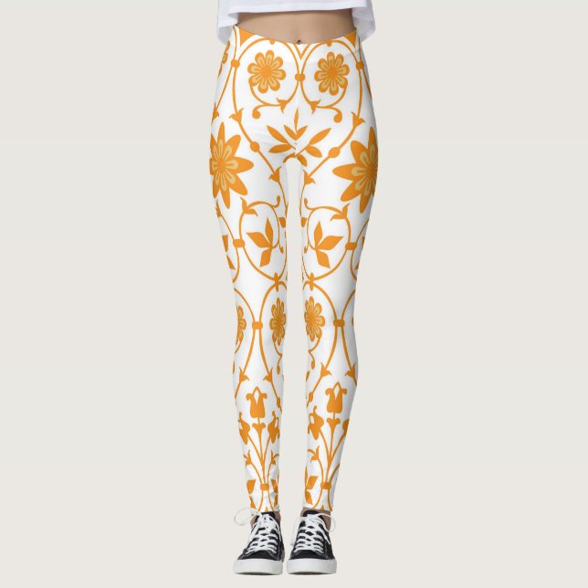 Leggings Florais de Mulheres (Frente)
