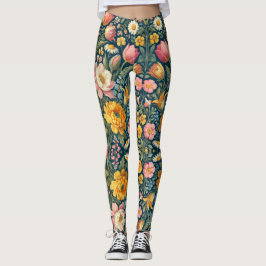 Leggings Florais de primavera Garden