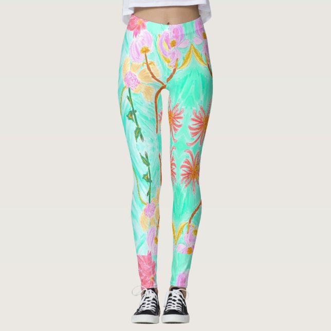 Leggings Florais De querido Por Ariella & Lily Des (Frente)