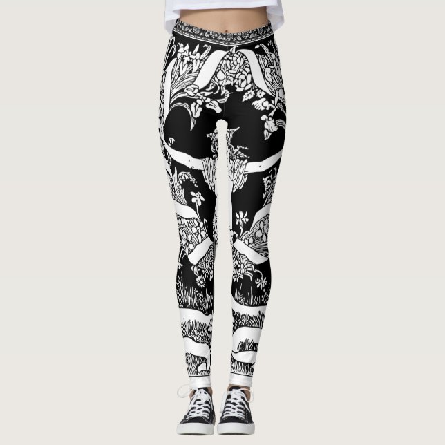 Leggings Florais De Verrugas Vintage (Frente)