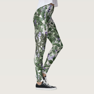 Leggings florais e espirais