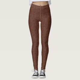 Leggings Florais Elegantes Marrons