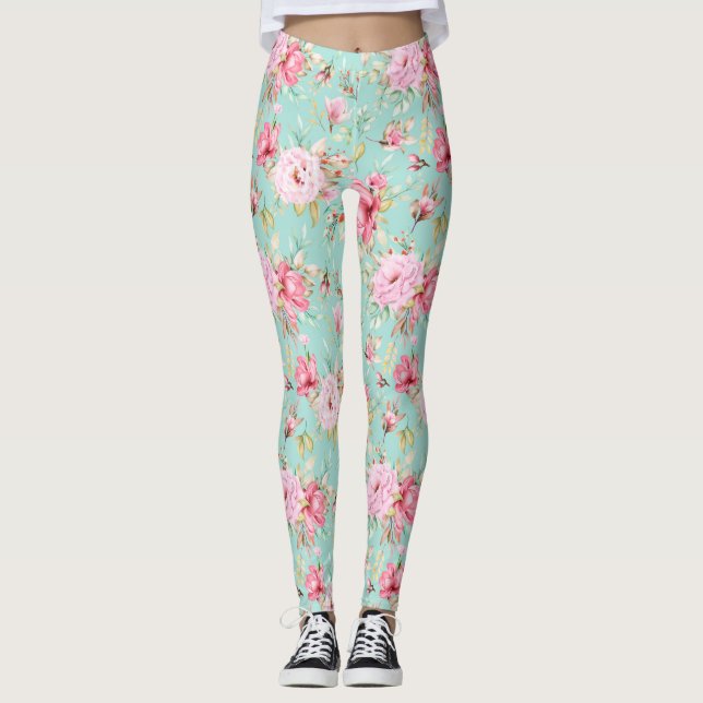 Leggings Florais Lindas (Frente)