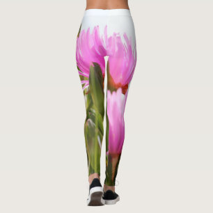 Leggings Florais Lindas e Verdes em Flor