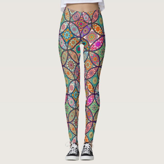 Leggings Florais/Mandala Decorativas (Frente)