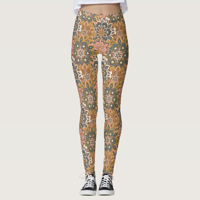 Leggings Florais/Mandala Decorativas (Frente)
