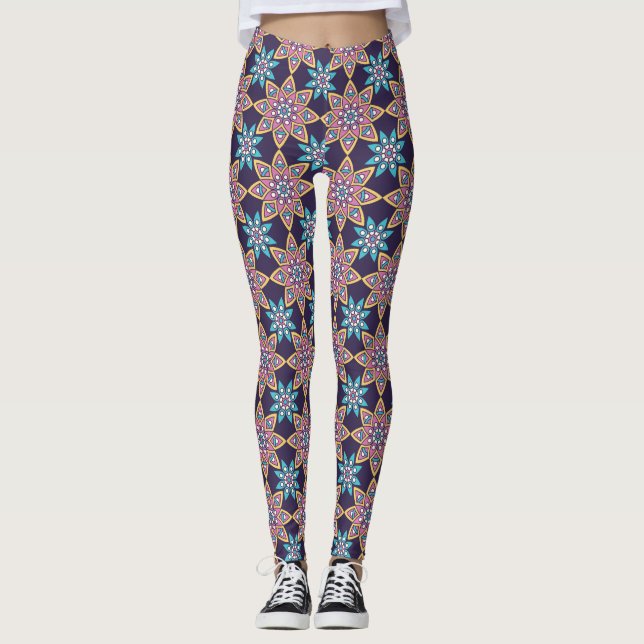 Leggings Florais/Mandala Decorativas (Frente)