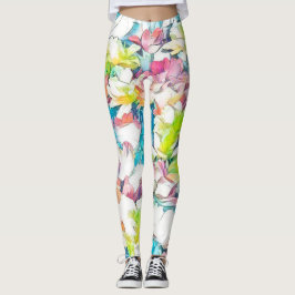 Leggings Florais Multicoloridas (Flutuantes)