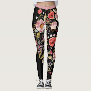 Leggings Florais Multicoloridas Grandes
