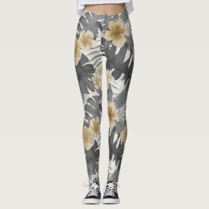 Leggings Florais Neutrais Tropicais Luana Watercol