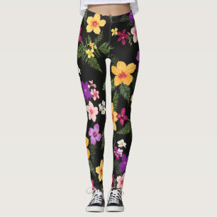 Leggings Florais Tropicais Ultra Hibiscus