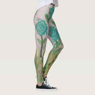 Leggings Florais Verdes