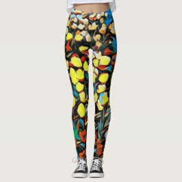 Leggings Florais Vibrantes Multicoloridas (Sonho)