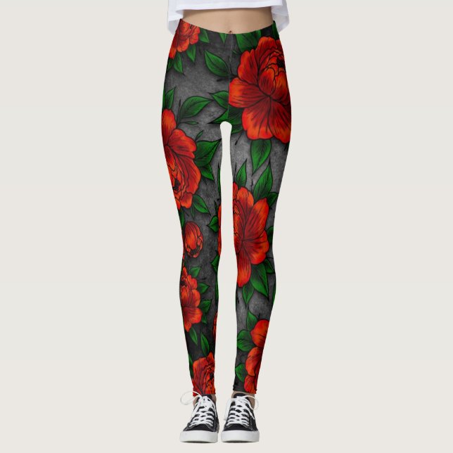 Leggings florais vintage (Frente)