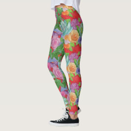 Leggings Floral por Aquarela Abstrato