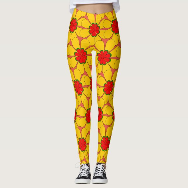 Leggings - Flores Amarelas (Frente)