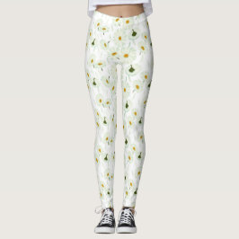 Leggings Flores Margueritas Elegantes