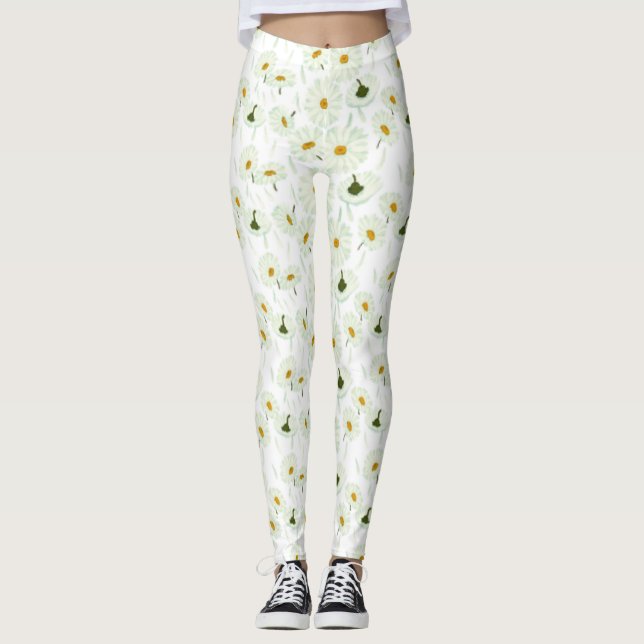Leggings Flores Margueritas Elegantes (Frente)