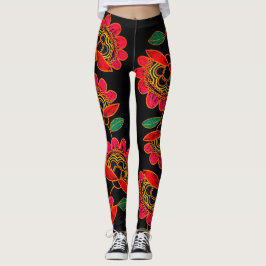 Leggings floridas boêmicas