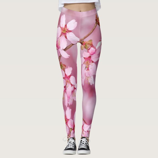 Leggings floridas rosa (Frente)