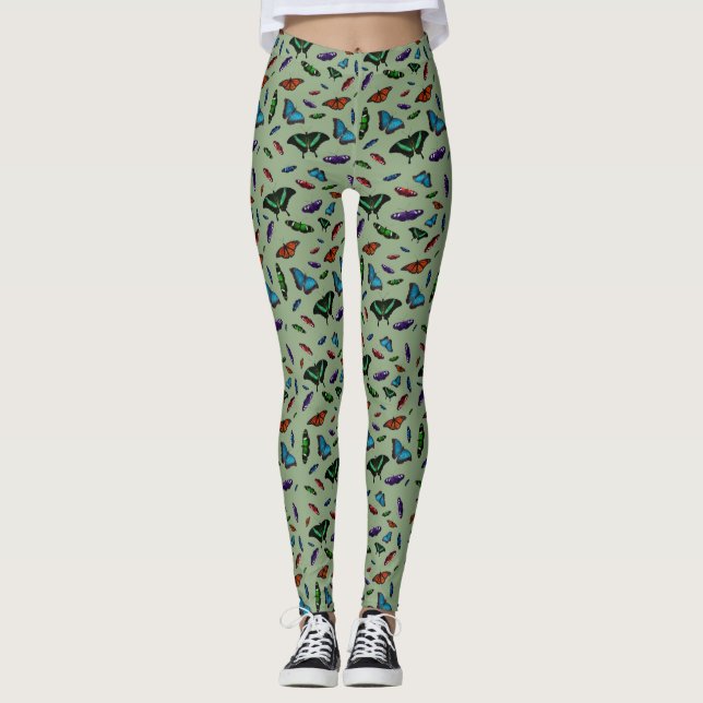Leggings Flutterbies (Verde Claro) (Frente)